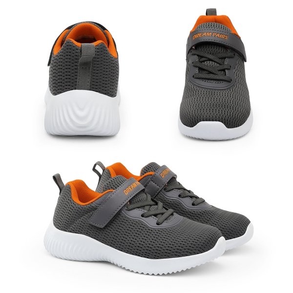 Kids Tennis Comfortable Running Shoes - DARK GREY ORANGE - 1